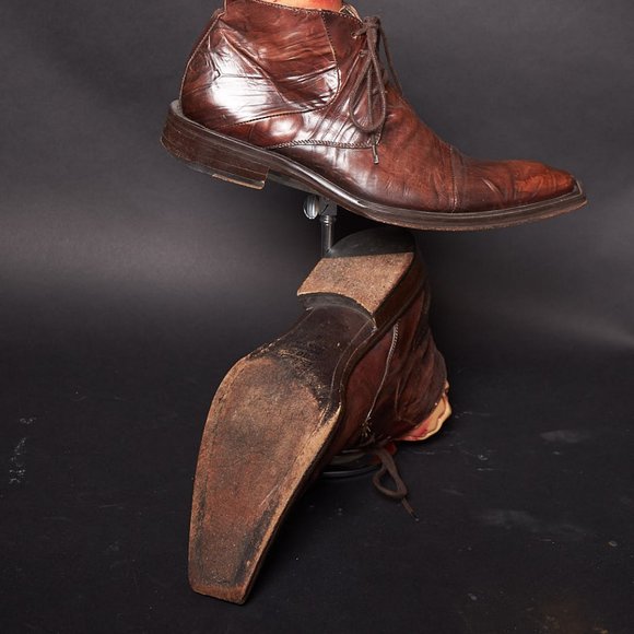 Vintage Ghost Leather Ankle Boots main image 8